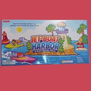 Lakeshore Jet-Boat Harbor A Short Vowels Game Ages 6+ 2-4 Players